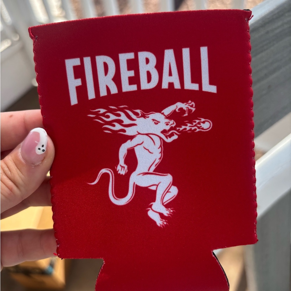 Fireball Whiskey Red Drink Koozie 2 Pack!